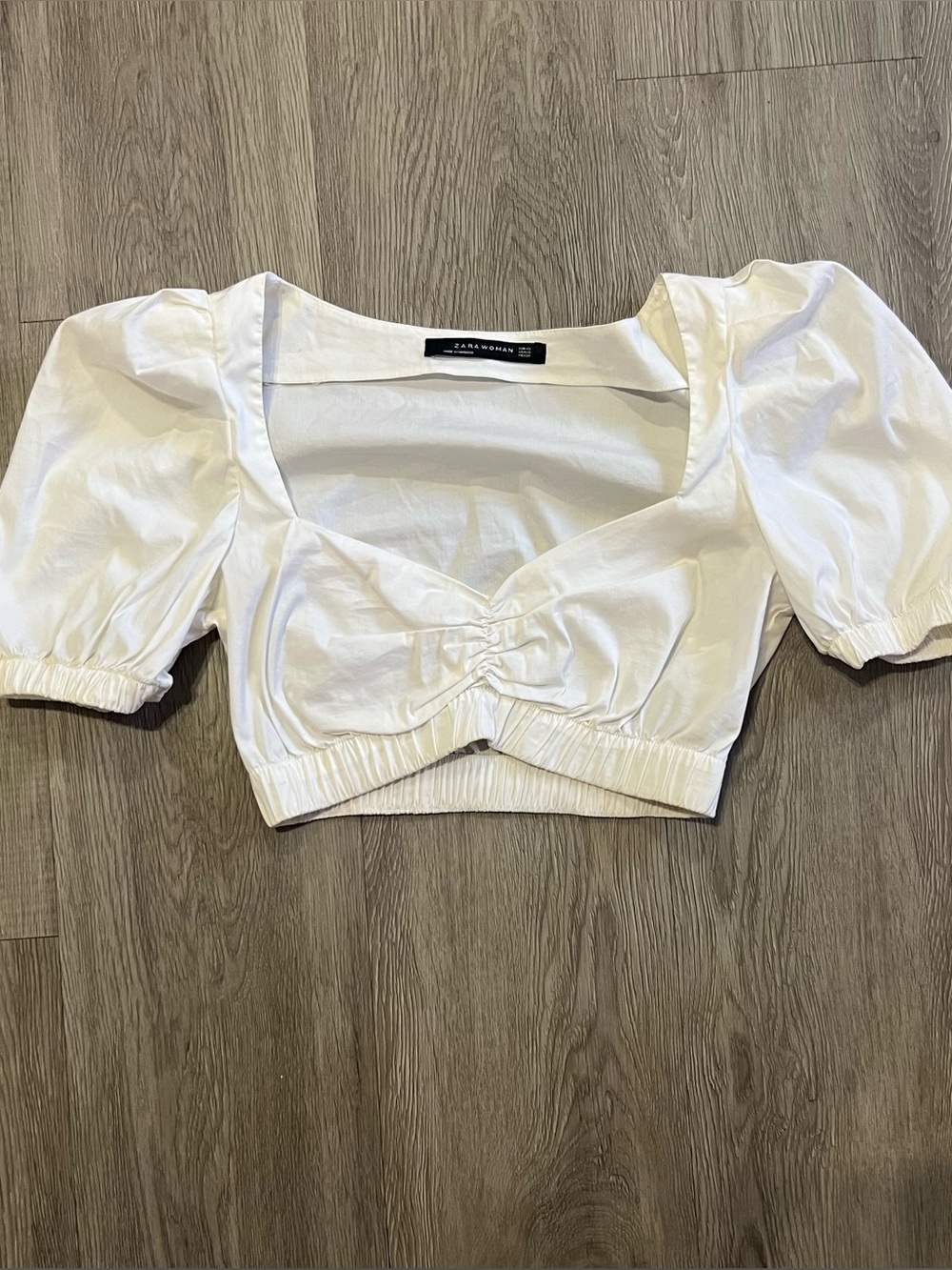 Zara puff sleeve crop top